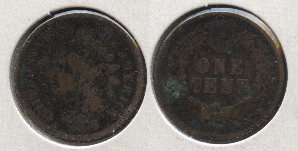 1876 Indian Head Cent Good-4 #g Dark
