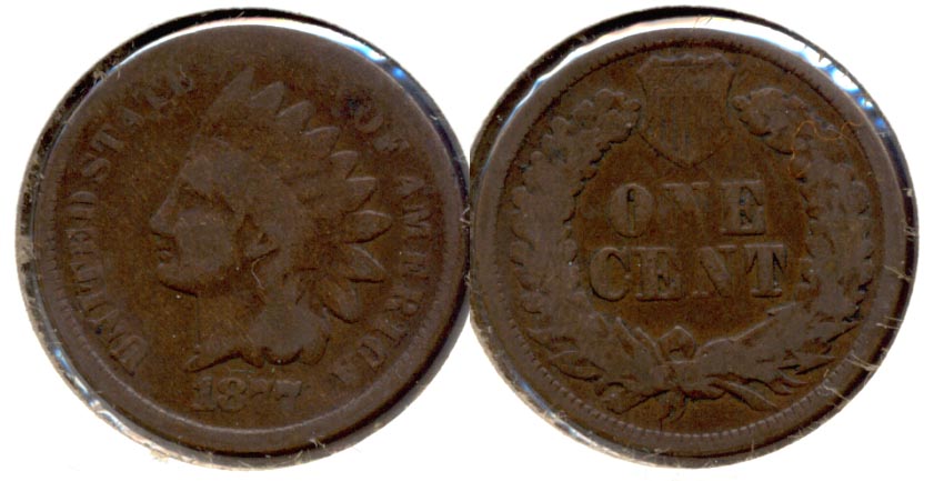1877 Indian Head Cent Good-4