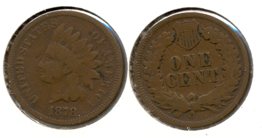 1878 Indian Head Cent Good-4 d