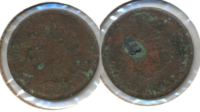 1879 Indian Head Cent AG-3 c Corrosion