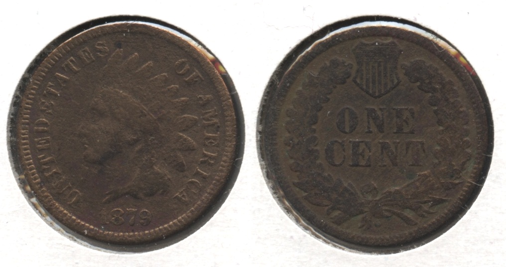 1879 Indian Head Cent VG-8 #f Cleaned