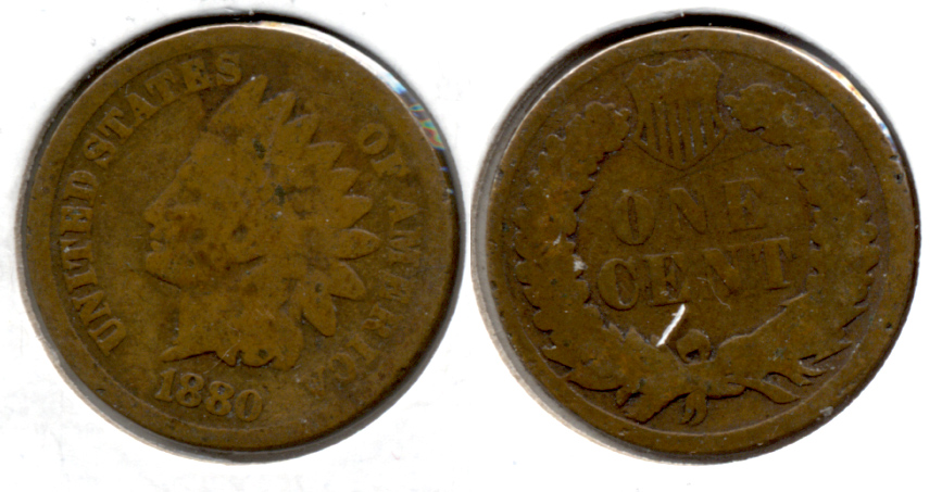 1880 Indian Head Cent AG-3 a