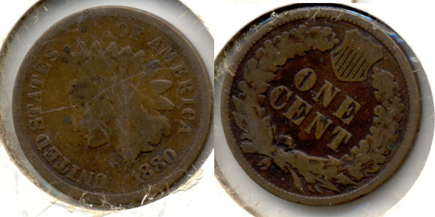 1880 Indian Head Cent Good-4 a