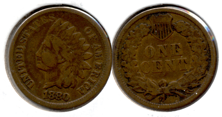 1880 Indian Head Cent Good-4 q