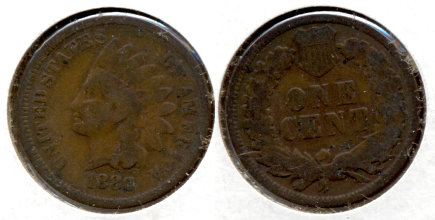1880 Indian Head Cent Good-4 r
