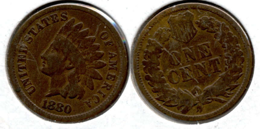 1880 Indian Head Cent Good-4 v