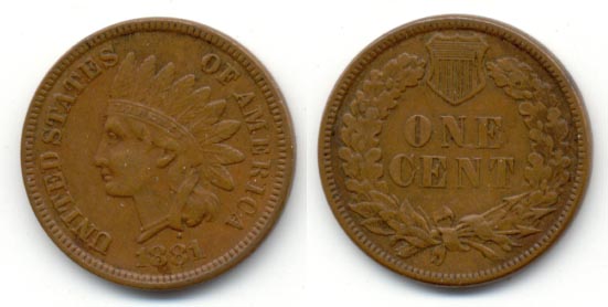 1881 Indian Head Cent EF-40