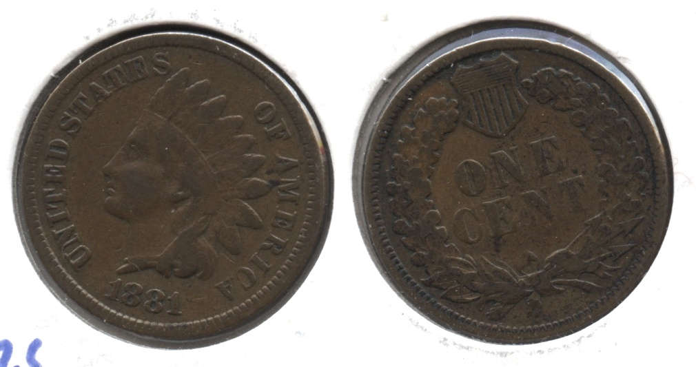 1881 Indian Head Cent Fine-12 #f
