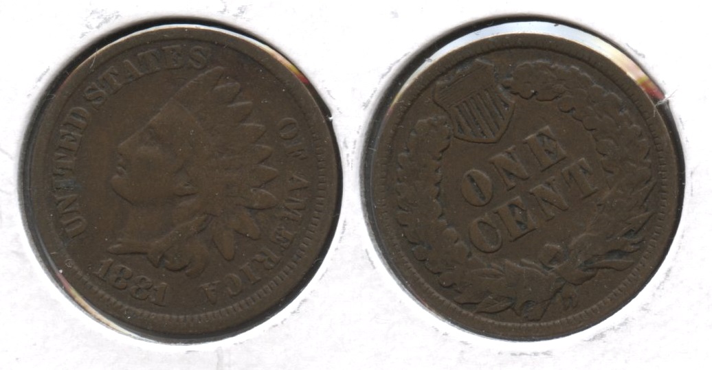 1881 Indian Head Cent Fine-12 #g
