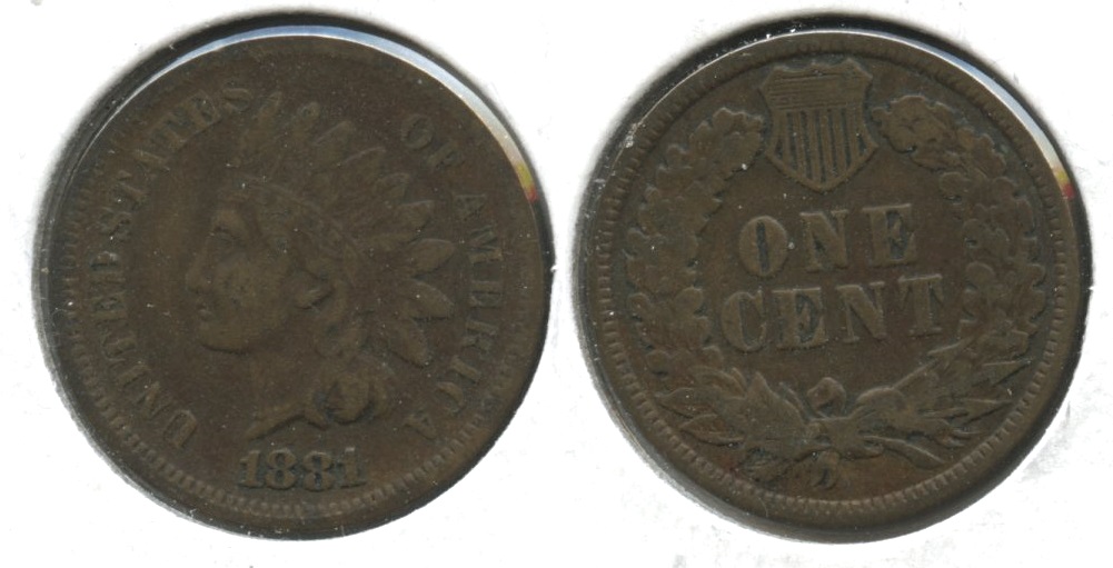 1881 Indian Head Cent Fine-12 #h