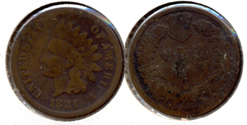 1881 Indian Head Cent Good-4 ac