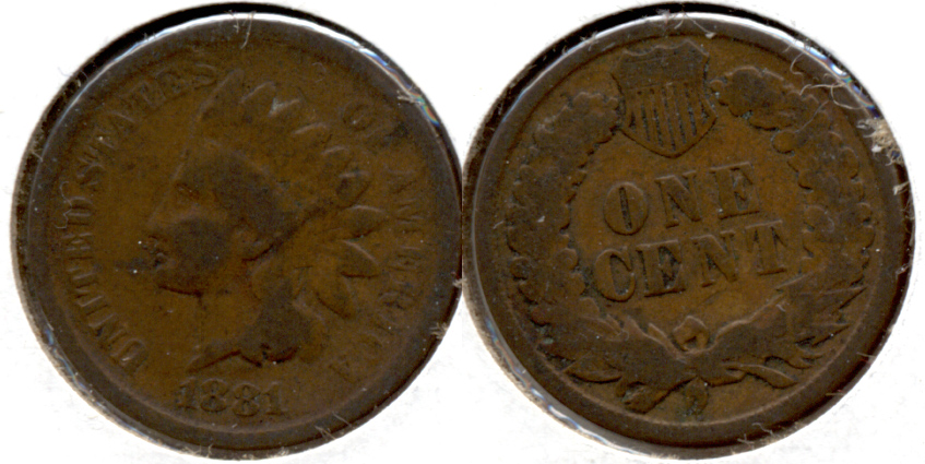 1881 Indian Head Cent Good-4 o
