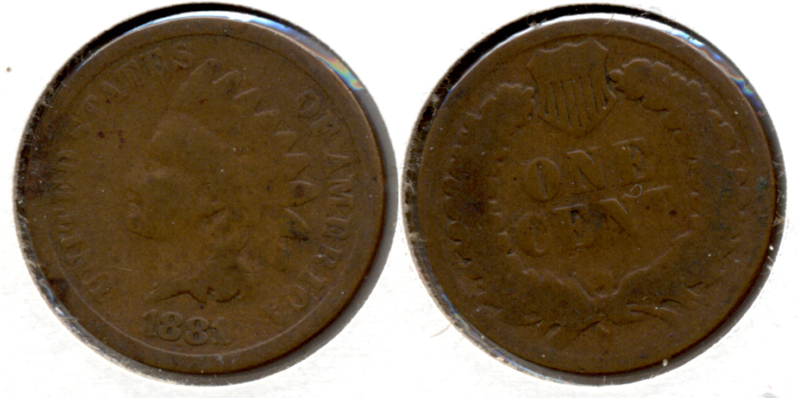 1881 Indian Head Cent Good-4 s