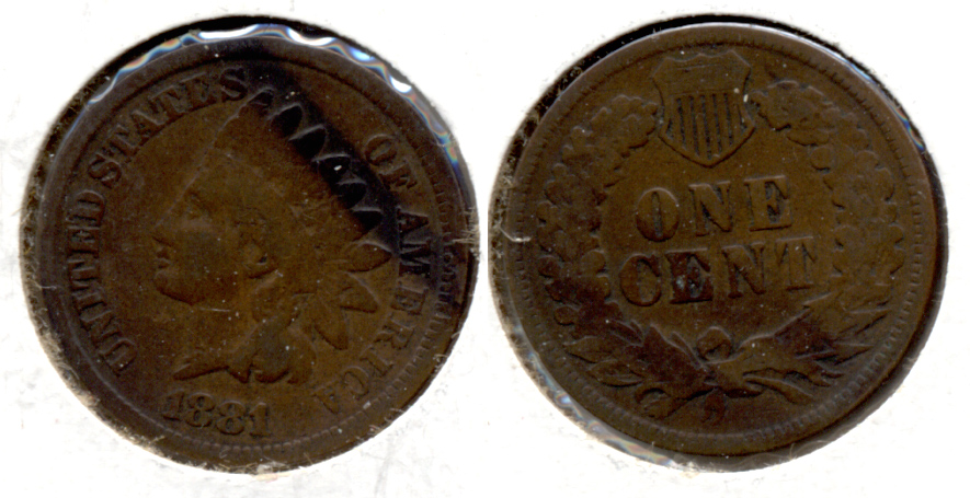 1881 Indian Head Cent Good-4 z
