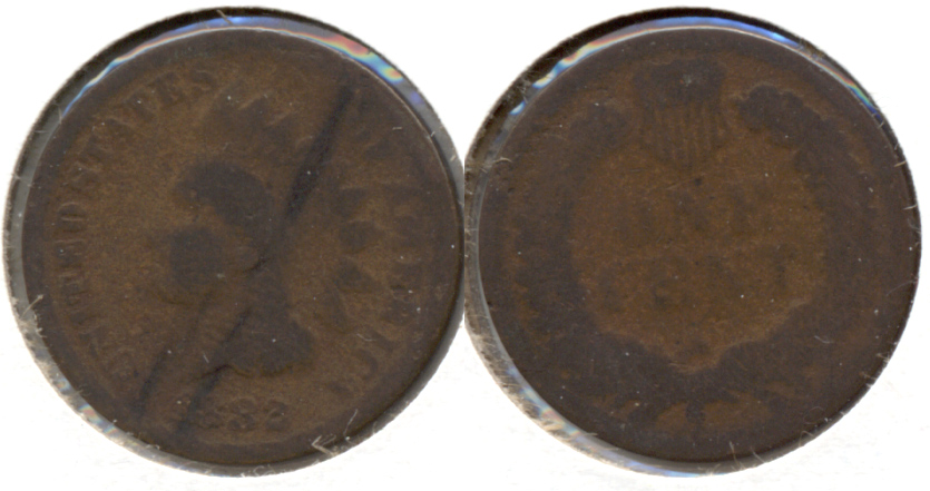 1882 Indian Head Cent AG-3 Slight Porosity
