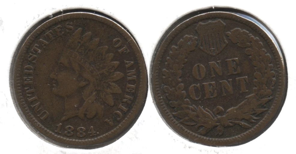 1884 Indian Head Cent Fine-12 #d