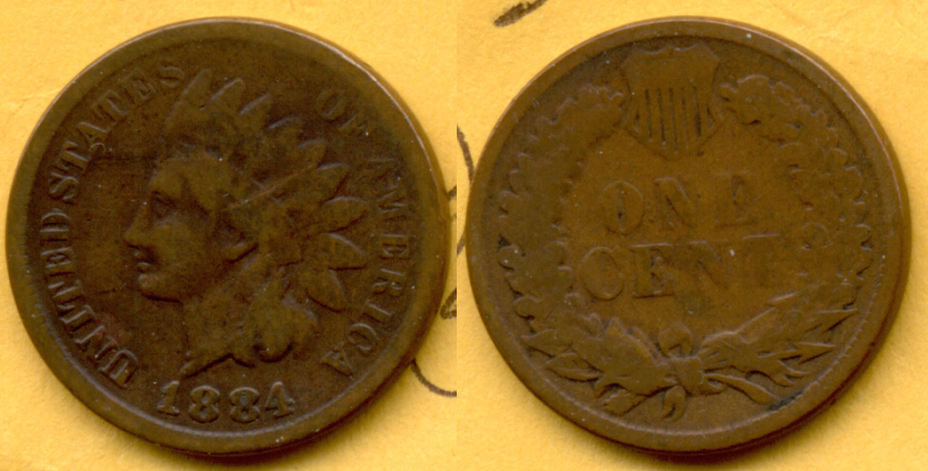 1884 Indian Head Cent Good-4