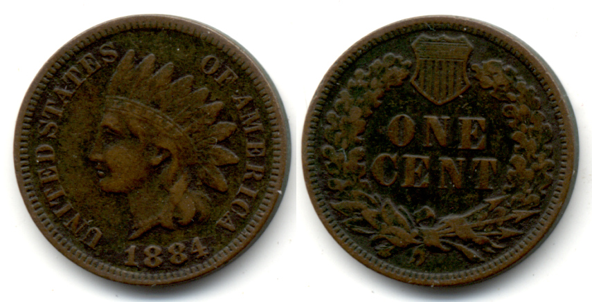 1884 Indian Head Cent VF-20 Dark