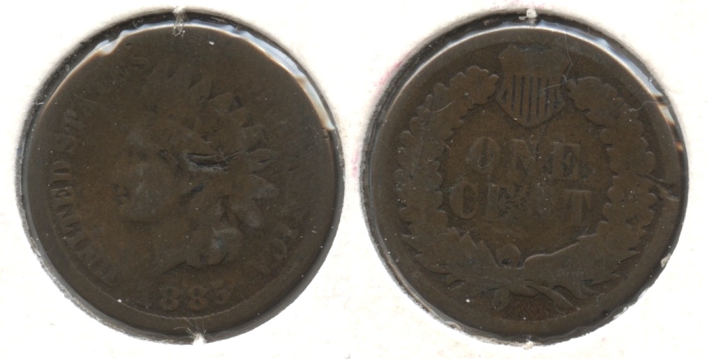 1885 Indian Head Cent G-4 #r Obverse Pit