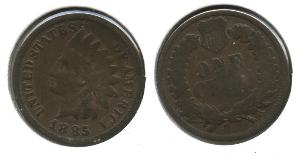 1885 Indian Head Cent VG-8 #c Concave