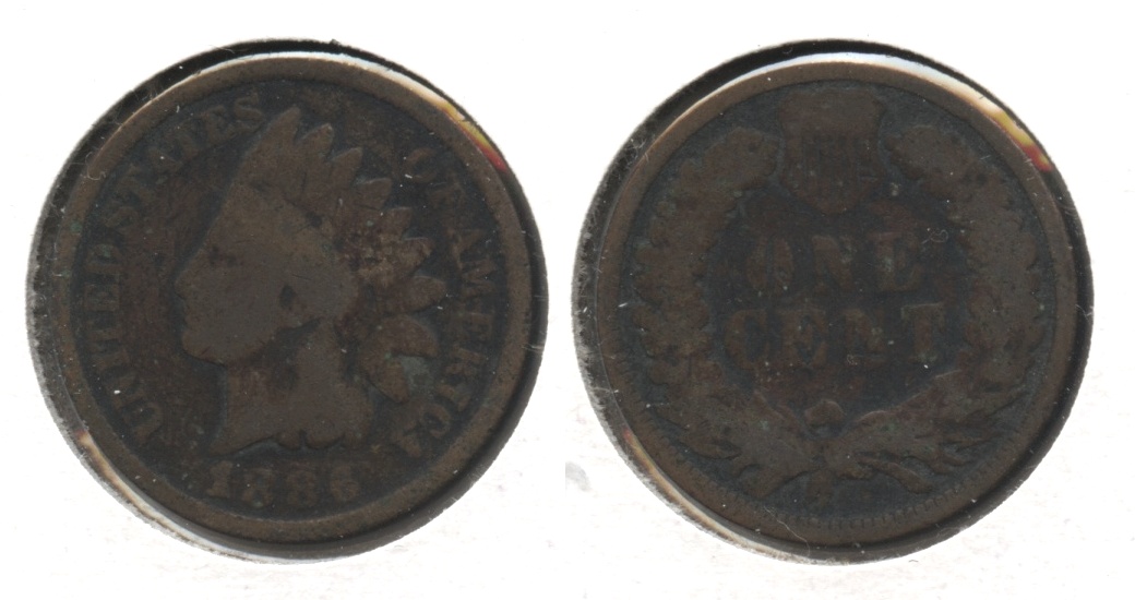 1886 Type 2 Indian Head Cent G-4 #n Dark