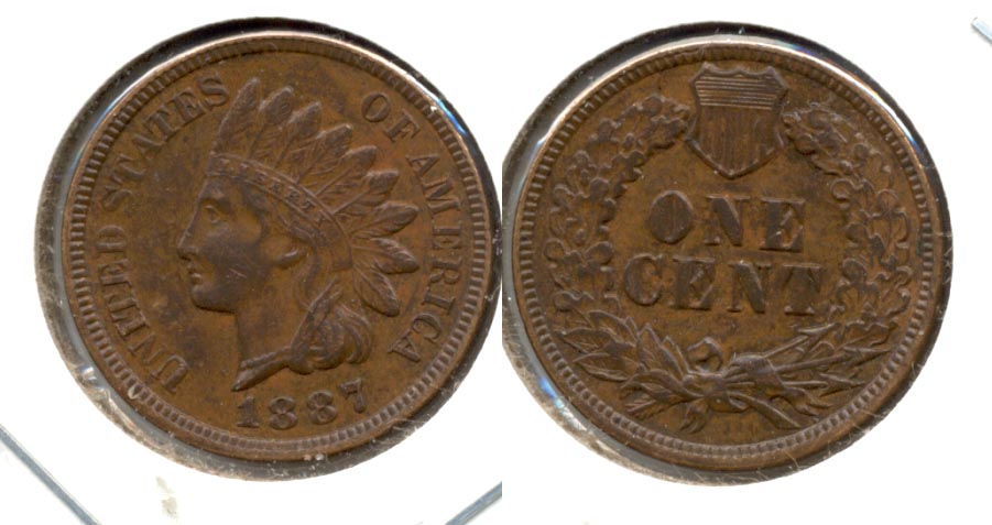 1887 Indian Head Cent AU-50 a