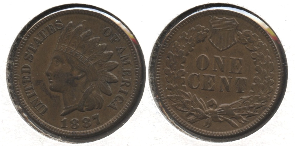 1887 Indian Head Cent AU-50 #c