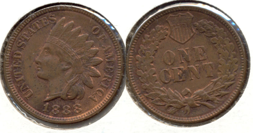 1888 Indian Head Cent MS-62 Brown