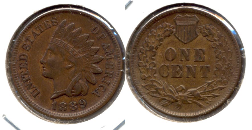 1889 Indian Head Cent AU-55