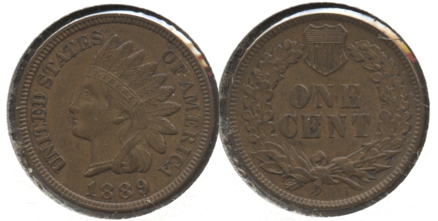 1889 Indian Head Cent AU-55 #c