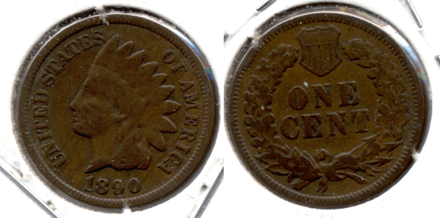 1890 Indian Head Cent Good-4