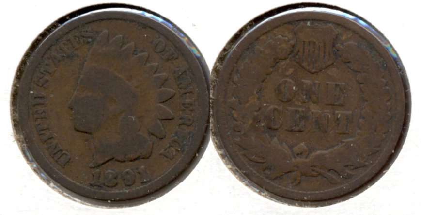 1891 Indian Head Cent Good-4 f