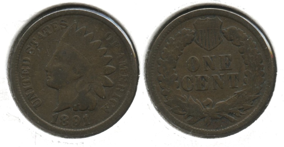 1891 Indian Head Cent Good-4 #u