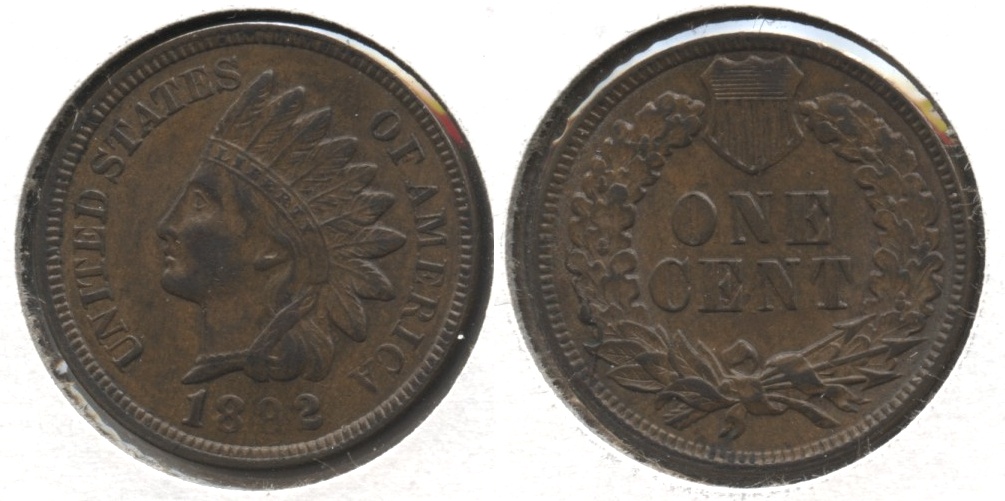 1892 Indian Head Cent AU-50 #b