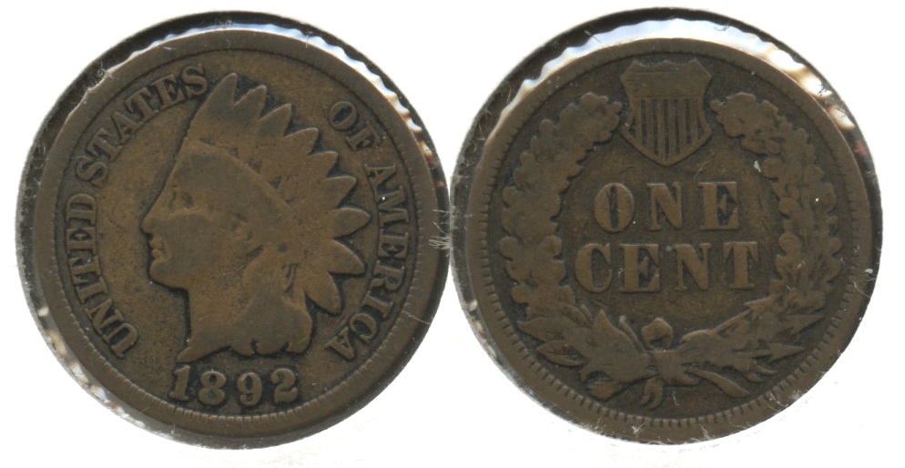 1892 Indian Head Cent Good-4 #ab