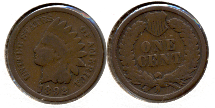 1892 Indian Head Cent Good-4 d