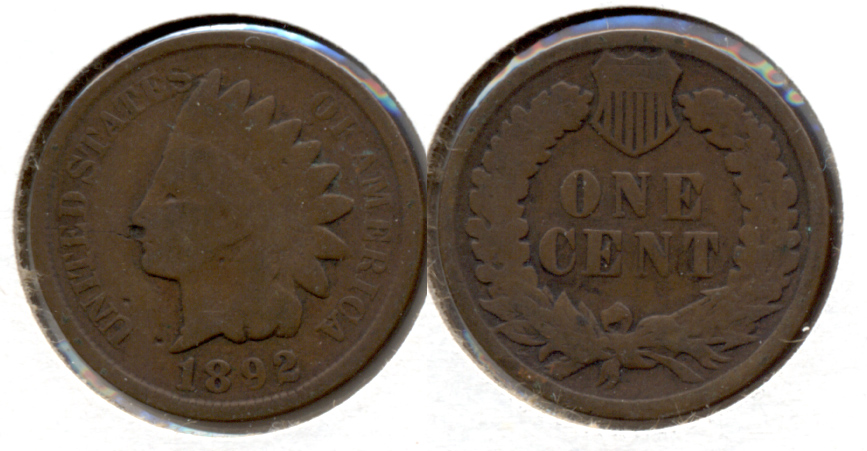 1892 Indian Head Cent Good-4 j