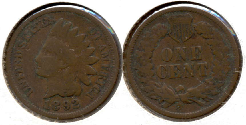 1892 Indian Head Cent Good-4 l