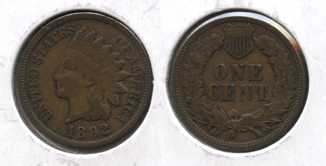 1892 Indian Head Cent VF-20 #a