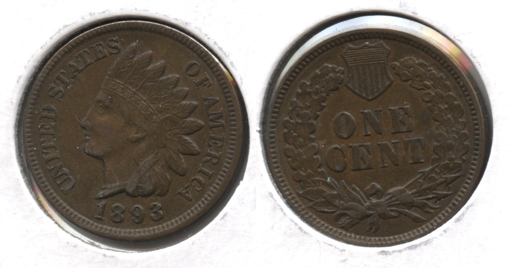 1893 Indian Head Cent AU-50 #d