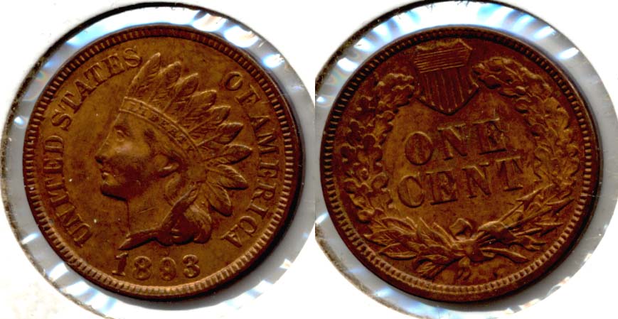 1893 Indian Head Cent AU-55