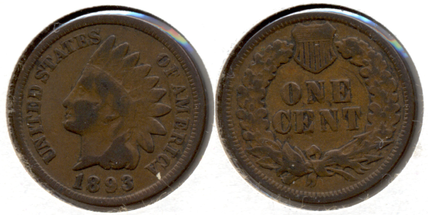 1893 Indian Head Cent Good-4 g