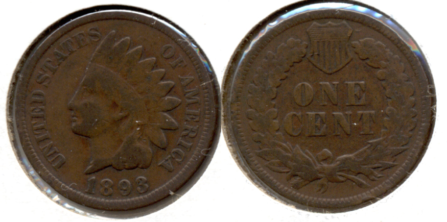 1893 Indian Head Cent Good-4 i