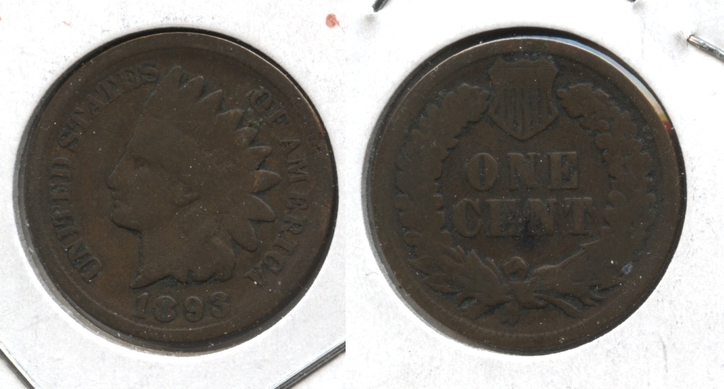1893 Indian Head Cent Good-4 #t