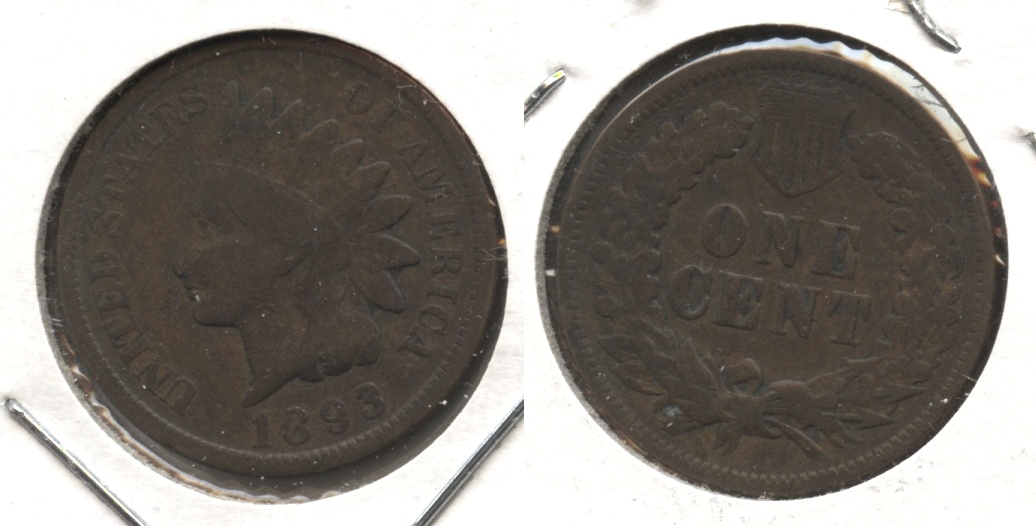 1893 Indian Head Cent Good-4 #v