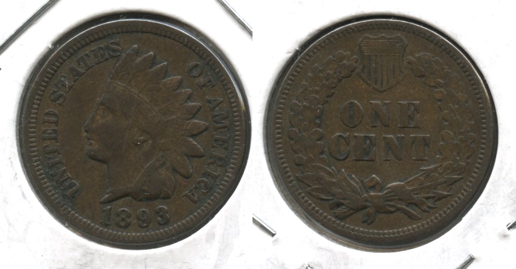 1893 Indian Head Cent VF-20 #d
