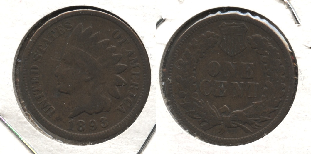 1893 Indian Head Cent VG-8 #d