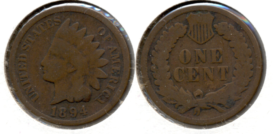 1894 Indian Head Cent Good-4 ag