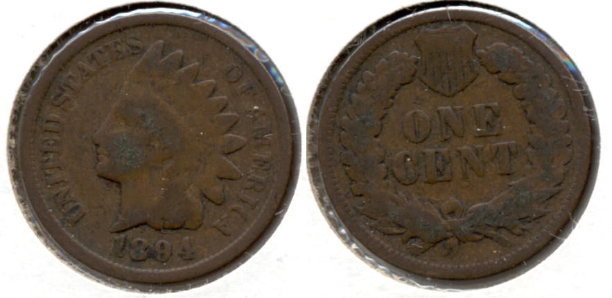 1894 Indian Head Cent Good-4 ak