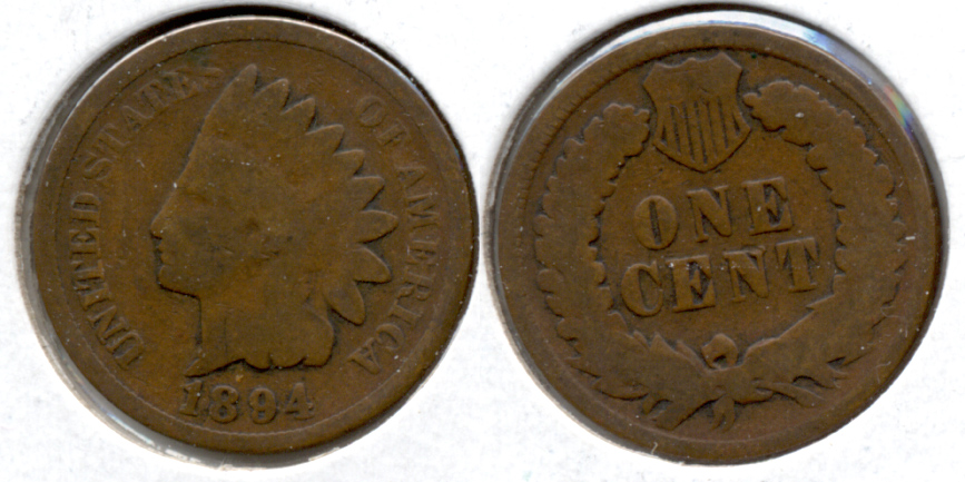1894 Indian Head Cent Good-4 g